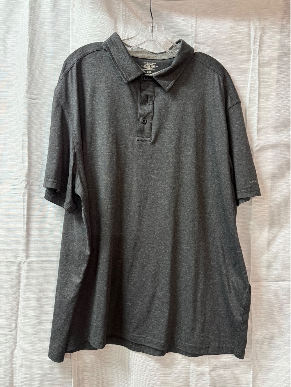 G.H. Bass & Co. Men's Dark Gray Polo Shirt Size 2XL